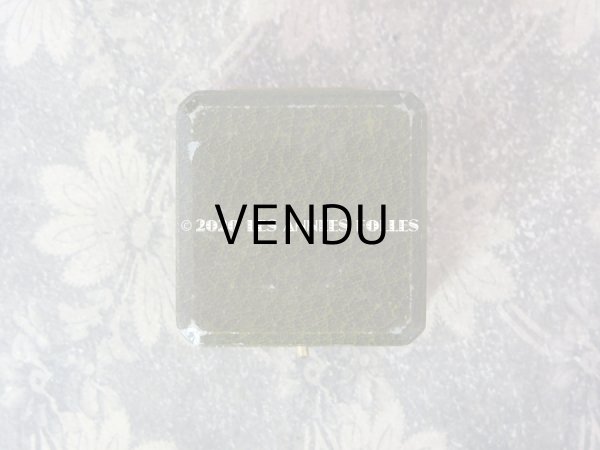 画像3: アンティーク　ブローチ用 ジュエリーボックス 金彩入り グリーン (3)