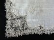 画像5: アンティーク ポワンドローズ  結婚式のハンカチ モノグラム刺繍入り 【ポワン・ド・ローズ】　【ポワン・ド・ガーズ】  (5)
