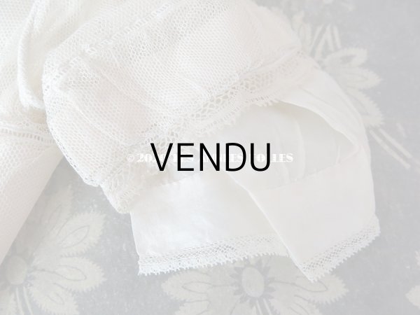 画像17: 1900年代 アンティーク ベビードレス 淡いピンクのリボン＆シルクの裏地付き 洗礼式のドレス (17)