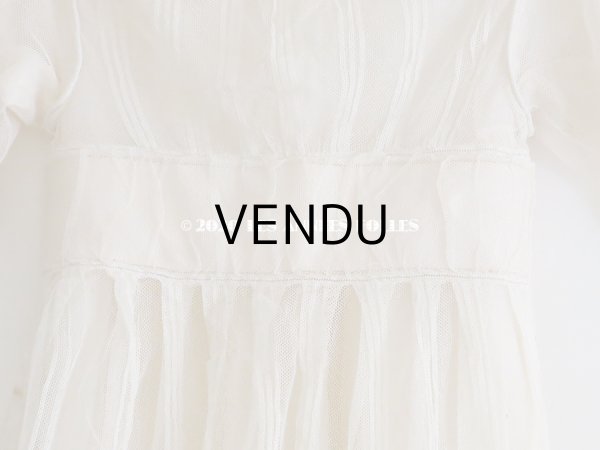 画像5: 1900年代 アンティーク ベビードレス 淡いピンクのリボン＆シルクの裏地付き 洗礼式のドレス (5)