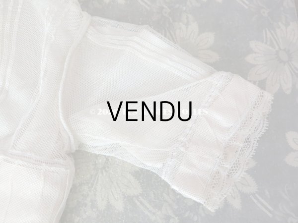 画像15: 1900年代 アンティーク ベビードレス 淡いピンクのリボン＆シルクの裏地付き 洗礼式のドレス (15)