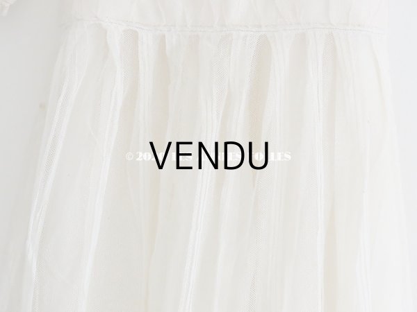 画像6: 1900年代 アンティーク ベビードレス 淡いピンクのリボン＆シルクの裏地付き 洗礼式のドレス (6)