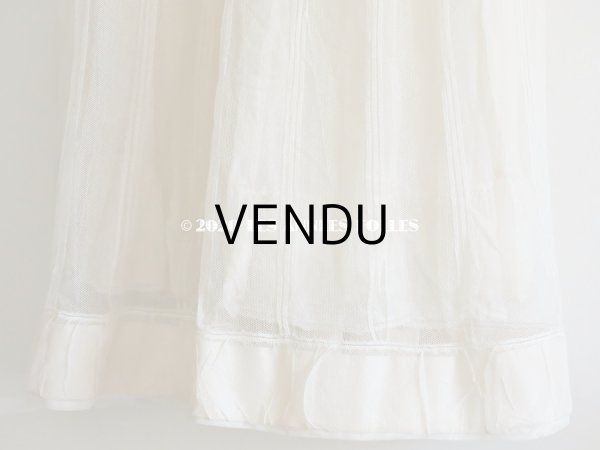 画像8: 1900年代 アンティーク ベビードレス 淡いピンクのリボン＆シルクの裏地付き 洗礼式のドレス (8)