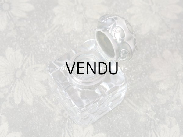 画像7: アンティーク 鈴蘭のインク入れ シルバー & クリスタル製   CHARLES MURAT (7)