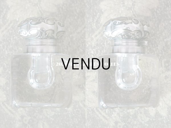 画像5: アンティーク 鈴蘭のインク入れ シルバー & クリスタル製   CHARLES MURAT (5)