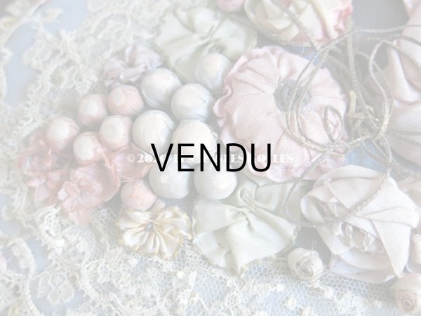 画像6: 1900年代 アンティーク 大きなカルトナージュボックス ロココトリム＆レースの装飾  (6)