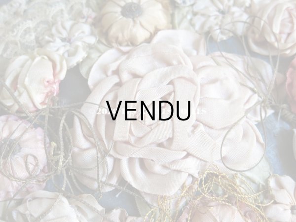 画像4: 1900年代 アンティーク 大きなカルトナージュボックス ロココトリム＆レースの装飾  (4)