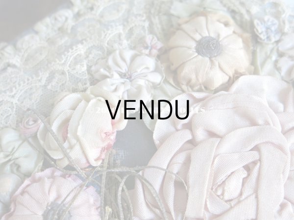 画像7: 1900年代 アンティーク 大きなカルトナージュボックス ロココトリム＆レースの装飾  (7)