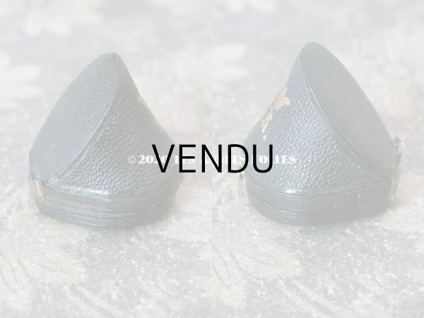 画像4: 19世紀 アンティーク 本革製 ジュエリーボックス 王冠の紋章入り リングボックス (4)