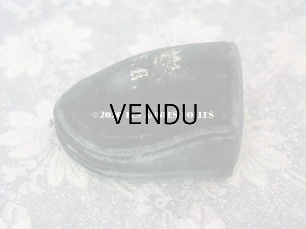 画像7: 19世紀 アンティーク ベルベット製 ジュエリーボックス 王冠の紋章入り ブローチ用 (7)