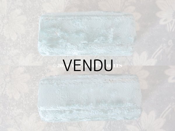 画像5: 19世紀末 アンティーク ジュエリーボックス ベルベット ＆ シルクサテン グレイッシュブルー シーリングスタンプ用 (5)