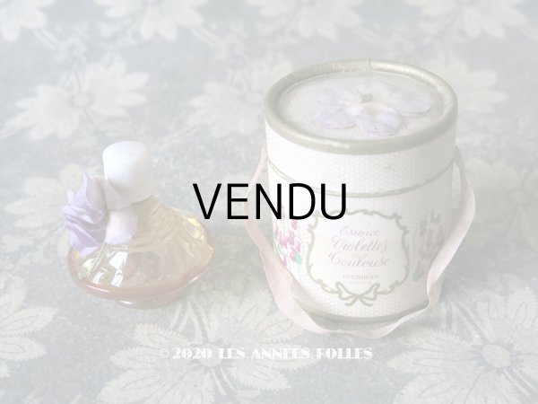 画像1: アンティーク 菫の小さなパフュームボックス＆ボトル  ESSENCE VIOLETTES DE TOULOUSE - BERDOUES FRANCE - (1)