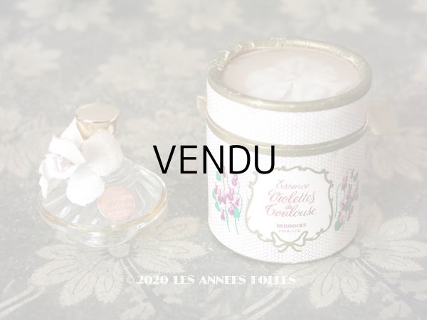 画像1: アンティーク 菫の小さなパフュームボックス＆ボトル  ESSENCE VIOLETTES DE TOULOUSE - BERDOUES FRANCE - (1)