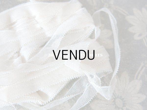 画像4: 1920年代 アンティーク オフホワイトのチュールレース 10m 1.4cm幅  (4)