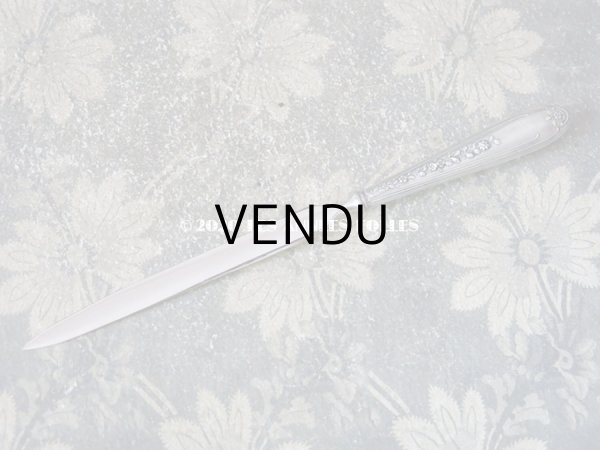 画像5: アンティーク レタリングセット シルバー製 薔薇模様 ペン軸 & シーリングスタンプ ＆ レターオープナー & ペーパーナイフ (5)