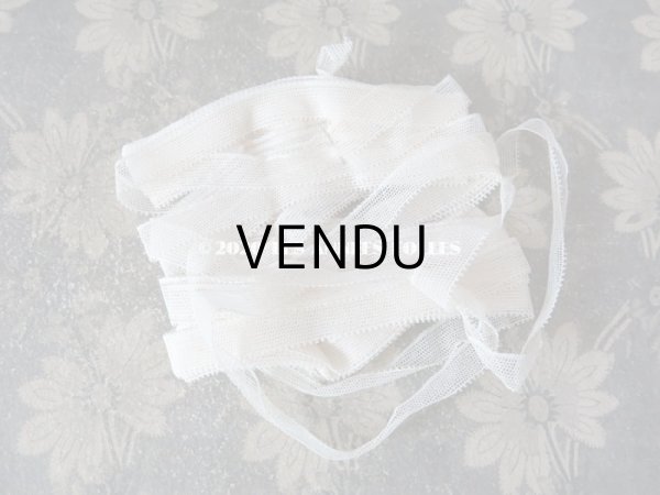 画像3: 1920年代 アンティーク オフホワイトのチュールレース 10m 1.4cm幅  (3)