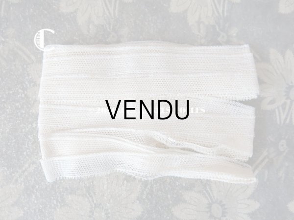 画像7: 1920年代 アンティーク オフホワイトのチュールレース 10m 1.4cm幅  (7)