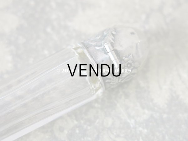 画像6: アンティーク クリスタル＆シルバー製 携帯用 シルバー製 パフュームボトル  ロカイユ装飾 (6)