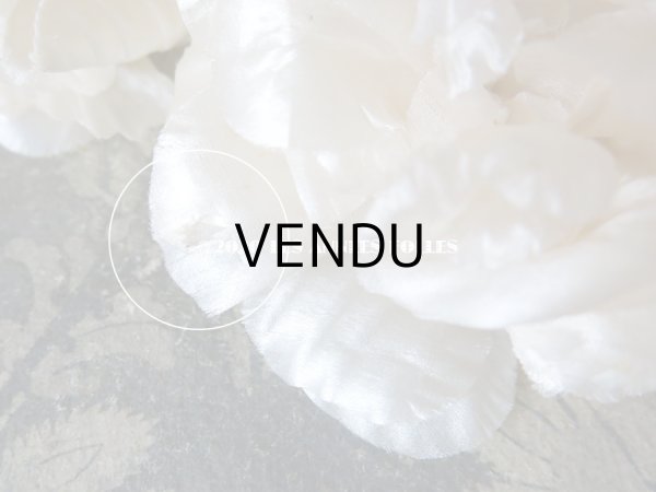 画像9: 1900年代 アンティーク シルク製 薔薇の花冠 ティアラ オフホワイト (9)