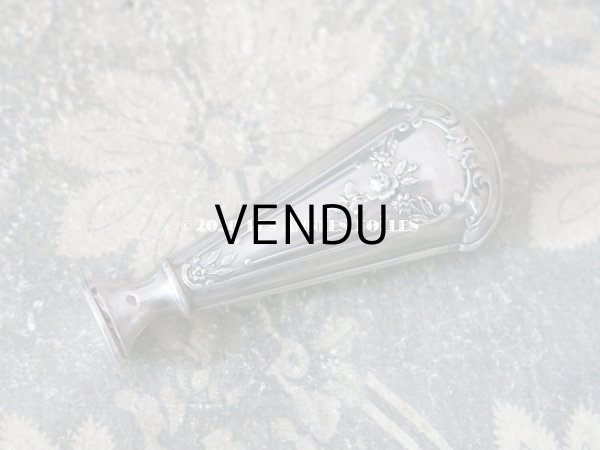 画像4: アンティーク レタリングセット シルバー製 薔薇模様 ペン軸 & シーリングスタンプ ＆ レターオープナー & ペーパーナイフ (4)