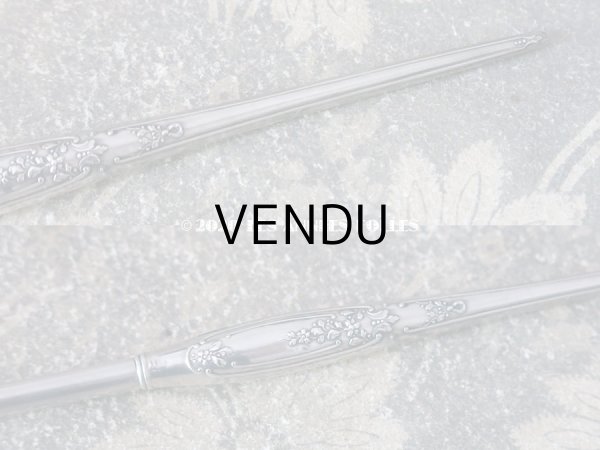 画像12: アンティーク レタリングセット シルバー製 薔薇模様 ペン軸 & シーリングスタンプ ＆ レターオープナー & ペーパーナイフ (12)