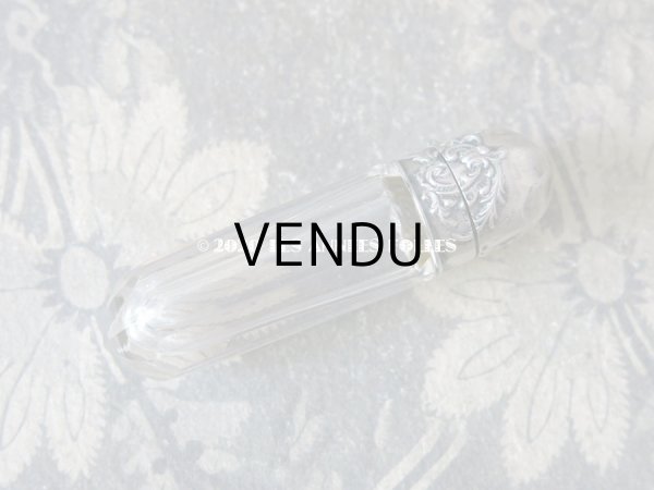 画像3: アンティーク クリスタル＆シルバー製 携帯用 シルバー製 パフュームボトル  ロカイユ装飾 (3)