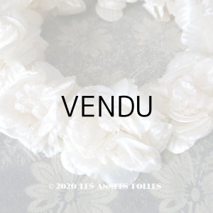 画像: 1900年代 アンティーク シルク製 薔薇の花冠 ティアラ オフホワイト