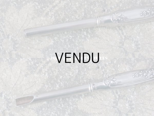 画像14: アンティーク レタリングセット シルバー製 薔薇模様 ペン軸 & シーリングスタンプ ＆ レターオープナー & ペーパーナイフ (14)