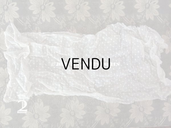 画像10: アンティーク  ドット柄の刺繍入り コットン生地  (10)