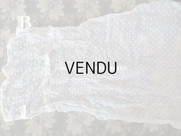 画像6: アンティーク  ドット柄の刺繍入り コットン生地  (6)