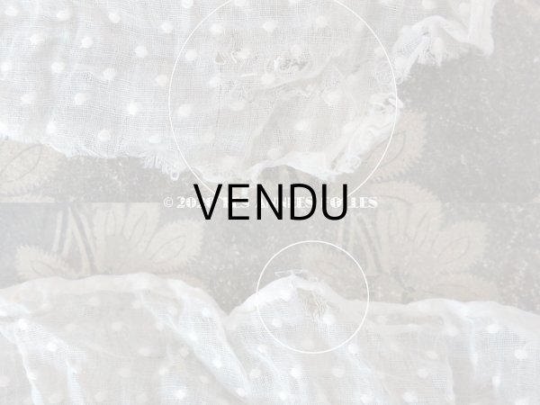 画像7: アンティーク  ドット柄の刺繍入り コットン生地  (7)