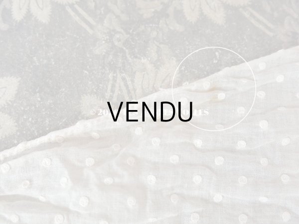 画像8: アンティーク  ドット柄の刺繍入り コットン生地 アイボリー (8)