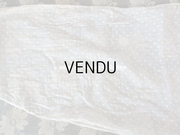 画像4: アンティーク  ドット柄の刺繍入り コットン生地 アイボリー (4)