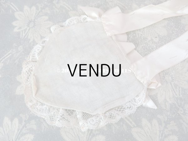 画像8: アンティーク 初聖体のオモニエール グレイッシュピンク 薔薇＆レース (8)