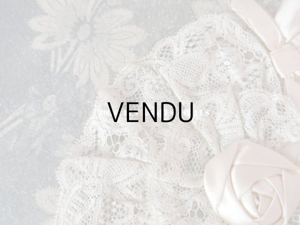 画像4: アンティーク 初聖体のオモニエール グレイッシュピンク 薔薇＆レース (4)