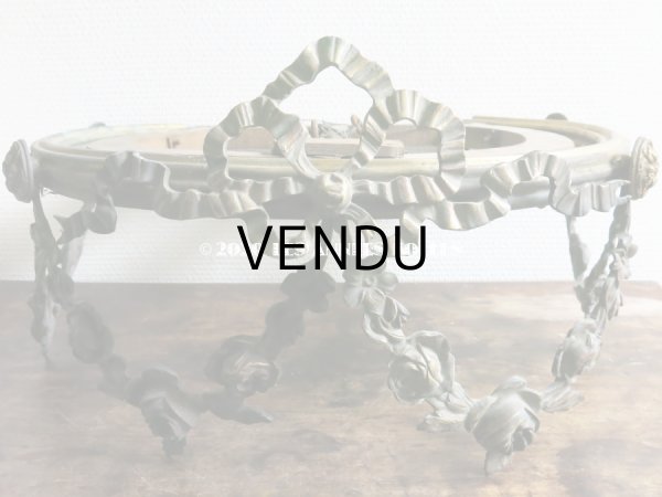 画像3: アンティーク 天蓋キャノピー 薔薇＆リボンのガーランド　45×37×27cm (3)