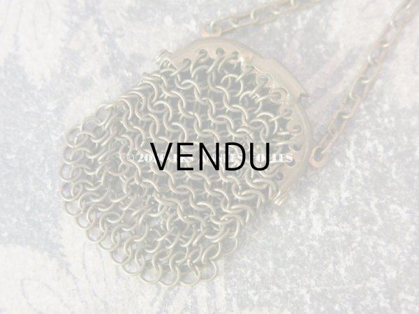 画像5: 1900年代 アンティーク ドール用 メタルメッシュのコインケース  (5)