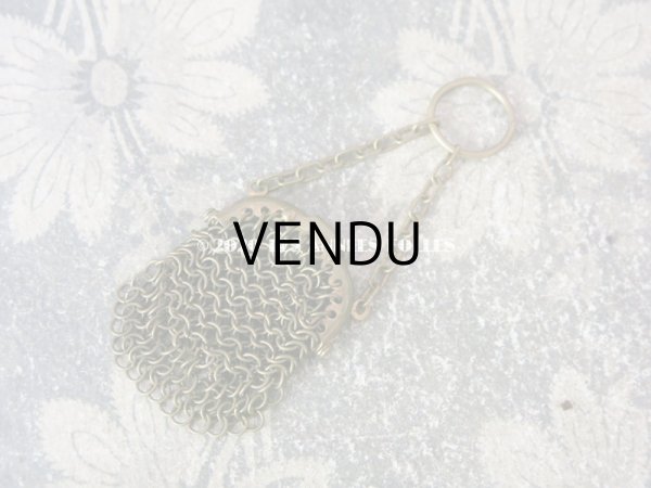 画像4: 1900年代 アンティーク ドール用 メタルメッシュのコインケース  (4)