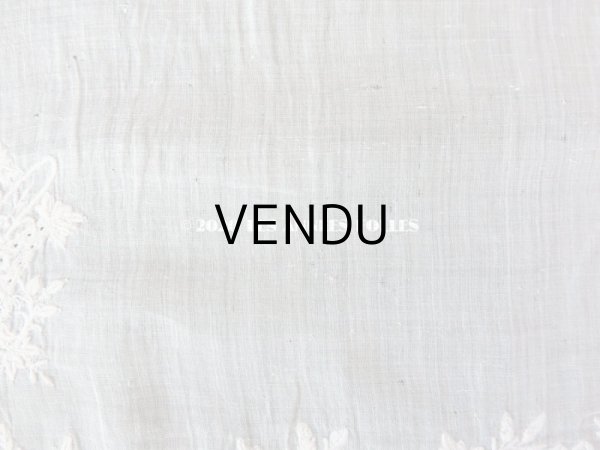 画像16: 19世紀 アンティーク  結婚式のハンカチ 【MA】 ホワイトワーク & 手編みのヴァランシエンヌレース  (16)