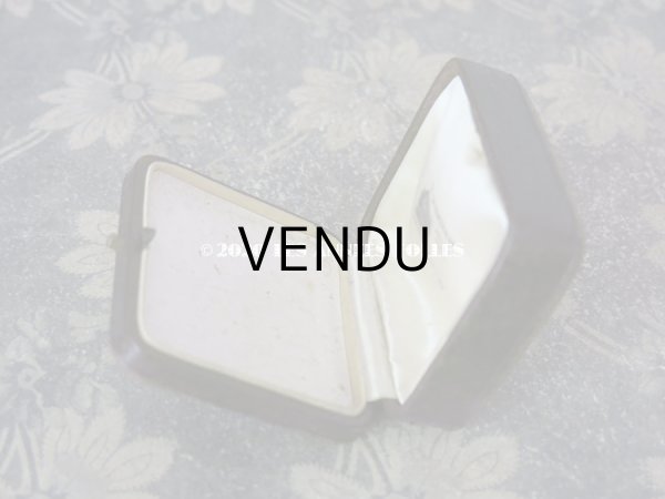 画像8: アンティーク  本革製 金彩入り ジュエリーボックス ブラウン (8)