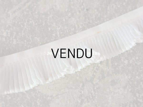 画像3: アンティーク プリーツ リボン オフホワイト 2.3cm幅  (3)