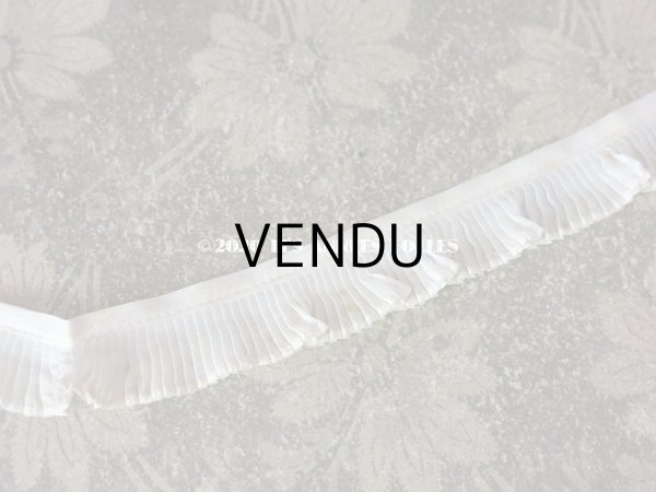 画像6: アンティーク プリーツ リボン オフホワイト 2.3cm幅  (6)