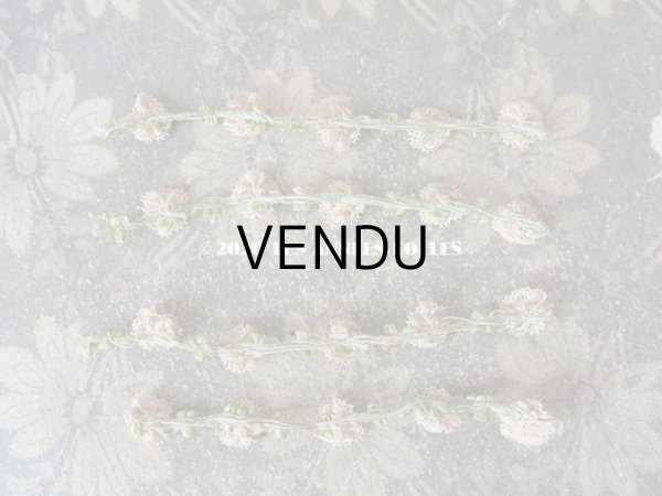 画像5: 1900年代 アンティーク パウダーピンクのロココトリム レース付き ロココリボン  (5)