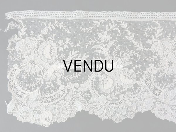 画像5: 19世紀末 アンティーク ニードルレース 幅広 ポワンドローズ 19.5×50cm 【ポワン・ド・ガーズ】 【ポワン・ド・ローズ】   (5)