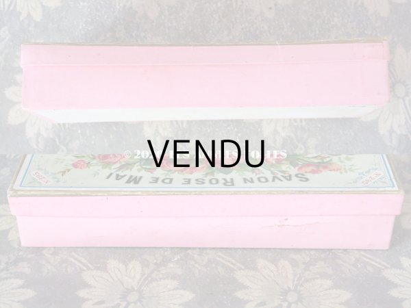 画像5: アンティーク 薔薇のソープボックス レースペーパー付き SAVON ROSE DE MAI - VIBERT FRERES PARIS - (5)