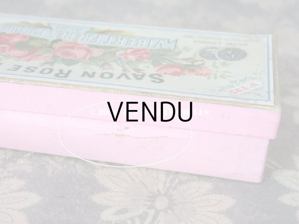 画像6: アンティーク 薔薇のソープボックス レースペーパー付き SAVON ROSE DE MAI - VIBERT FRERES PARIS - (6)