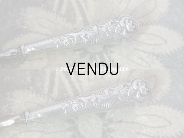 画像14: 1900年代 アンティーク シルバー製 薔薇の裁縫道具セット  (14)