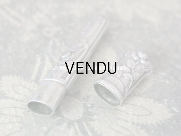 画像12: 1900年代 アンティーク シルバー製 薔薇の裁縫道具セット  (12)