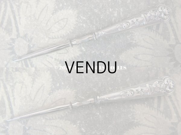画像13: 1900年代 アンティーク シルバー製 薔薇の裁縫道具セット  (13)