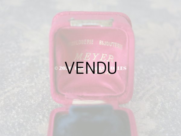 画像6: アンティーク  シルクサテンのリングボックス マゼンタ ジュエリーボックス  (6)